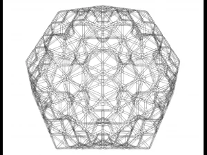 Wireframe Shape Icosahedron Flake 3D Print Model