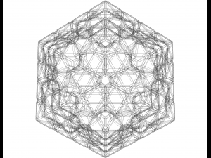 Wireframe Shape Icosahedron Flake Modelo de Impressão 3D