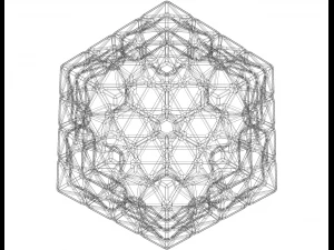 Wireframe Shape Icosahedron Flake 3D Print Model
