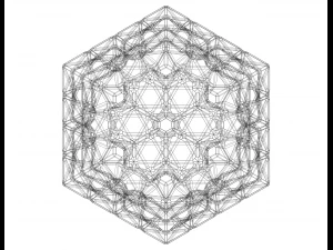 Wireframe Shape Icosahedron Flake 3D Print Model