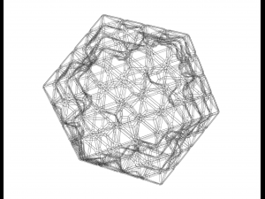 Wireframe Shape Icosahedron Flake Modelo de Impressão 3D