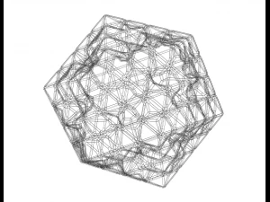 Wireframe Shape Icosahedron Flake 3D Print Model