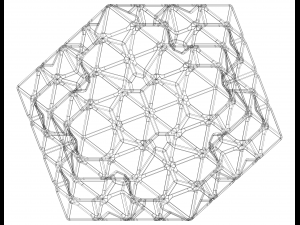 Wireframe Shape Icosahedron Flake Modelo de Impressão 3D