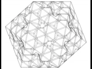 Wireframe Shape Icosahedron Flake 3D Print Model