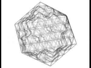Wireframe Shape Icosahedron Flake Modelo de Impressão 3D