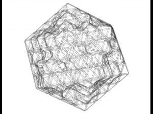 Wireframe Shape Icosahedron Flake 3D Print Model