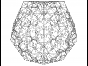 Wireframe Shape Icosahedron Flake Modelo de Impressão 3D