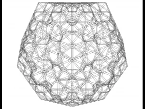 Wireframe Shape Icosahedron Flake 3D Print Model