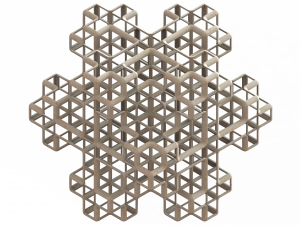 Wireframe Shape Mosely Snowflake 3D प्रिंट मॉडल