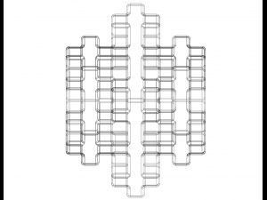 Wireframe Shape Mosely Snowflake 3D Print Model