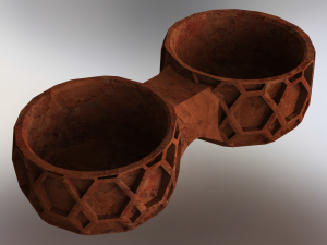 Dual Round Plastic Holder Modelo de Impressão 3D