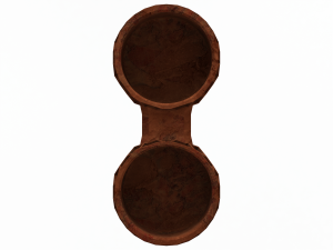 Dual Round Plastic Holder 3D 打印模型