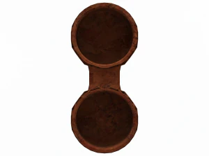 Dual Round Plastic Holder 3D Print Model