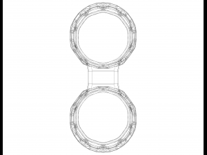 Dual Round Plastic Holder 3D 打印模型