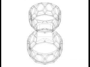 Dual Round Plastic Holder 3D 打印模型
