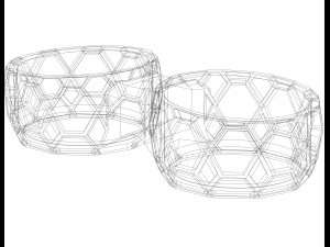 Dual Round Plastic Holder 3D 打印模型