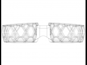 Dual Round Plastic Holder 3D 打印模型