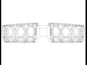 Dual Round Plastic Holder 3D Print Model