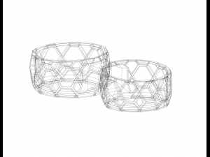 Dual Round Plastic Holder 3D 打印模型