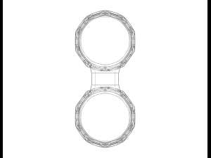 Dual Round Plastic Holder 3D 打印模型