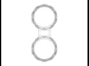 Dual Round Plastic Holder 3D Print Model