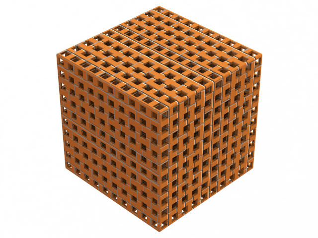 Simple Cubic Lattice Structure 3D 打印模型 .c4d .max .obj .3ds .fbx .stl .blend 