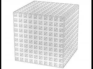 Simple Cubic Lattice Structure 3D Print Model