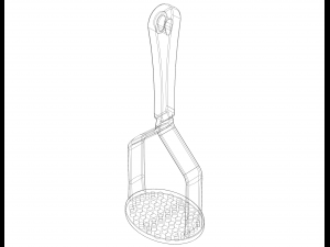 Manual Potato Masher Press 3D प्रिंट मॉडल