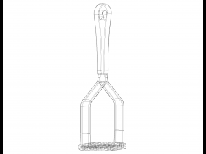 Manual Potato Masher Press 3D प्रिंट मॉडल