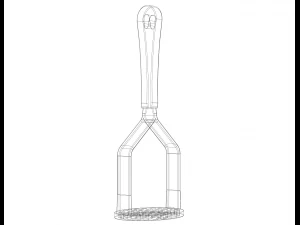 Manual Potato Masher Press 3D Print Model