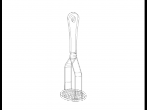 Manual Potato Masher Press 3D प्रिंट मॉडल
