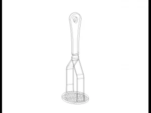 Manual Potato Masher Press 3D Print Model