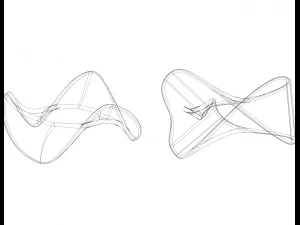 Arte geom&eacute;trica em forma de Moebius Modelo de Impressão 3D