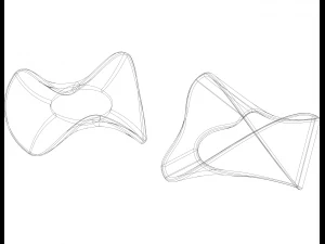 Arte geom&eacute;trica em forma de Moebius Modelo de Impressão 3D