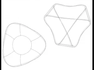 Arte geom&eacute;trica em forma de Moebius Modelo de Impressão 3D