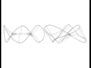 Arte geom&eacute;trica em forma de Moebius Modelo de Impressão 3D