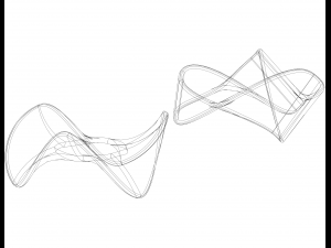 Moebius Shape Geometric Art 3D-Druckmodell