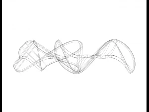 Arte geom&eacute;trica em forma de Moebius Modelo de Impressão 3D