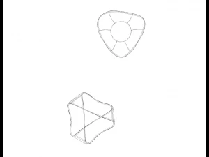 Arte geom&eacute;trica em forma de Moebius Modelo de Impressão 3D