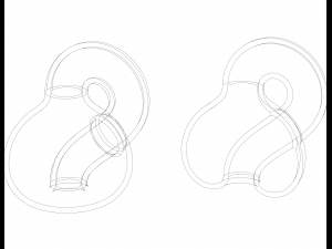 Optical illusion - Klein Bottle by MC Escher Model Cetak 3D