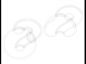 Optical illusion - Klein Bottle by MC Escher Model Cetak 3D