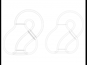 Optical illusion - Klein Bottle by MC Escher Model Cetak 3D
