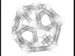 Icosahedral Structures with Atoms 3D Print Model