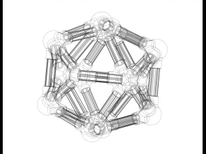 Icosahedral Structures with Atoms 3D Print Model