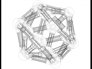 Icosahedral Structures with Atoms 3D Print Model