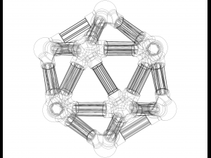 Icosahedral Structures with Atoms Modello di stampa 3D