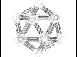 Icosahedral Structures with Atoms 3D Print Model