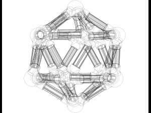 Icosahedral Structures with Atoms Modello di stampa 3D