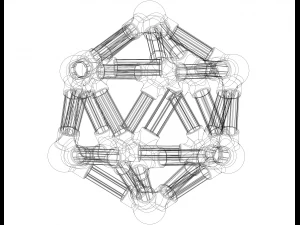 Icosahedral Structures with Atoms 3D Print Model