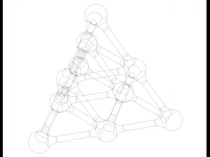 Tetra Structures with Atoms 3D Print Model